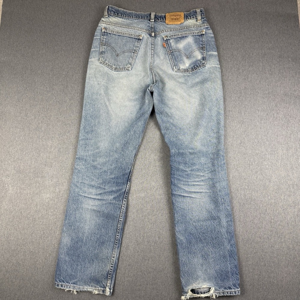 Levis 619 Light Wash Jeans Mens 34x32 Vintage Orange Tab Straight Faded